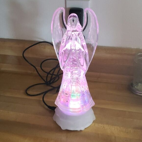 Mr Christmas Angel Glitter Light Sculpture Changes Colors Plays 30 Songs! - Picture 5 of 11